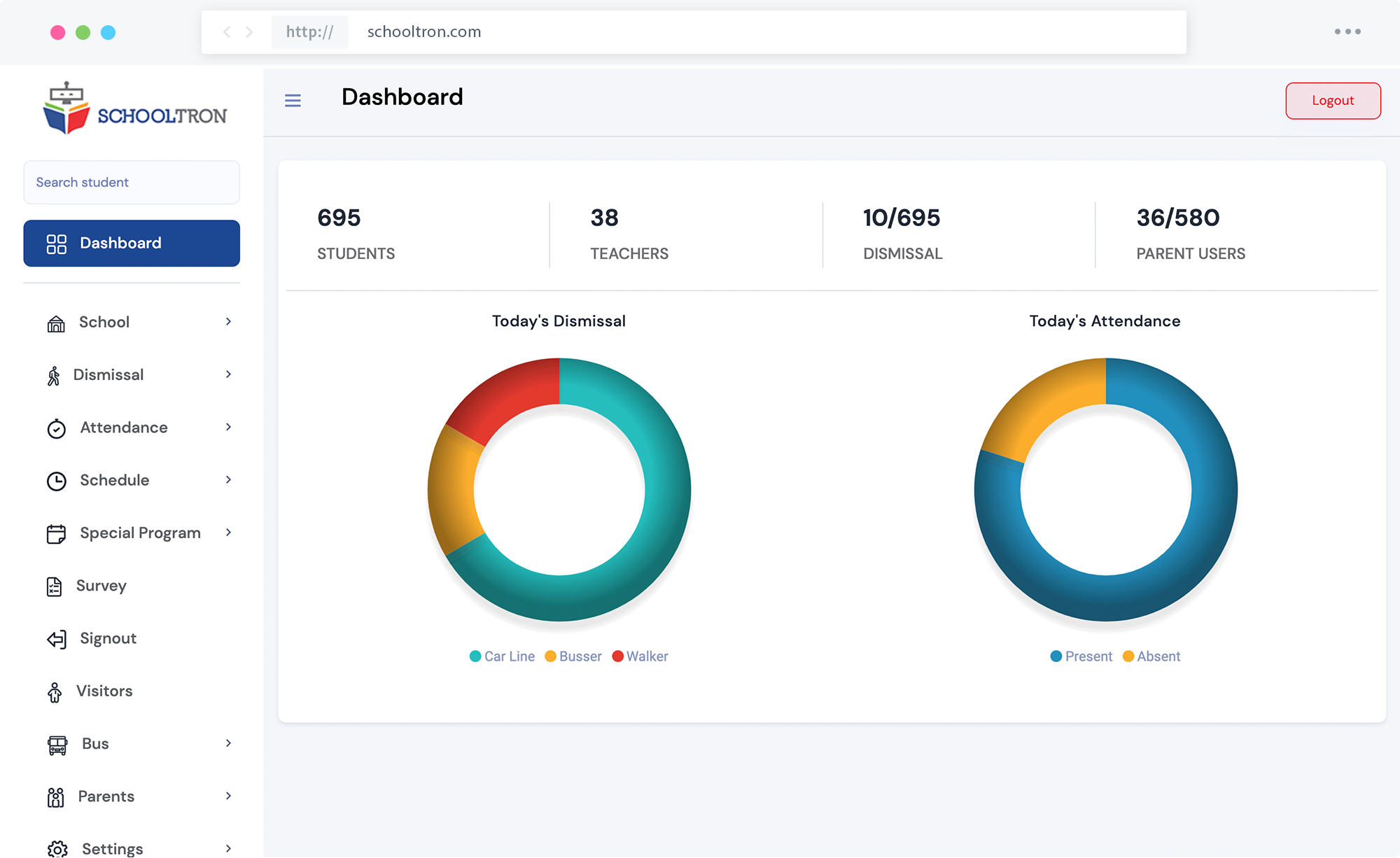 SchoolTron - Landing Page